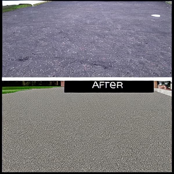 Sealcoating surface condition before completed work